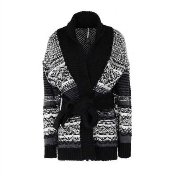 Free People Sweaters - Free People Black Cozy Cabin Sweater
